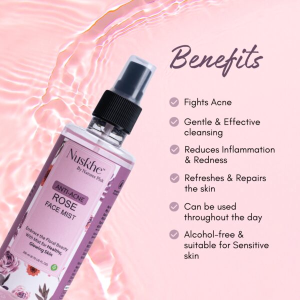 Nuskhe Anti Acne Rose Mist With Witch Hazel Extract - 200 ML - Image 5